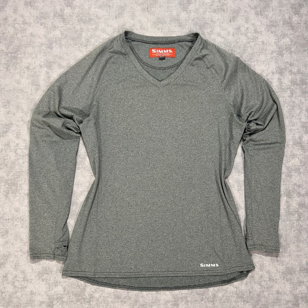 Simms performance sun shirt stretch outdoors activewear long sleeve womens M